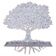 Metal White Washed Hanging Tree Shaped Wall Shelf Home Decor 24" H NEW 763038029794  372280741256